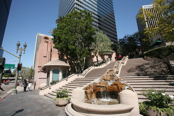 Side Street Stairs &amp; Fountain 0418 1