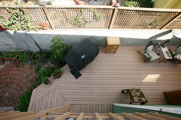 BBQ Deck from Master Bedroom Deck 0120 1