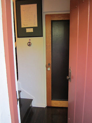 through studio door