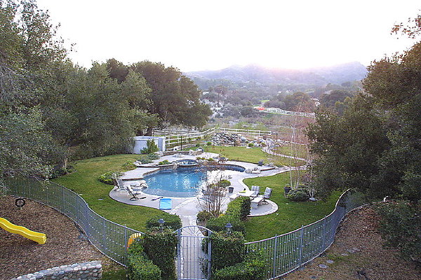 Pool &amp; Backyard from above