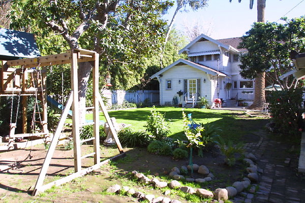 Backyard Play Structure &amp; Garden 1